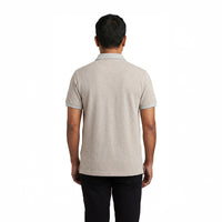 Men’s Solid Beige Cotton Polo T-Shirt