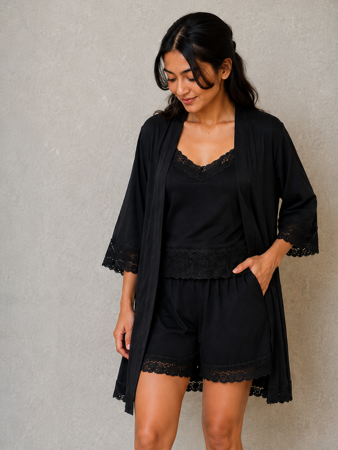 Midnight Lace Lounge Set