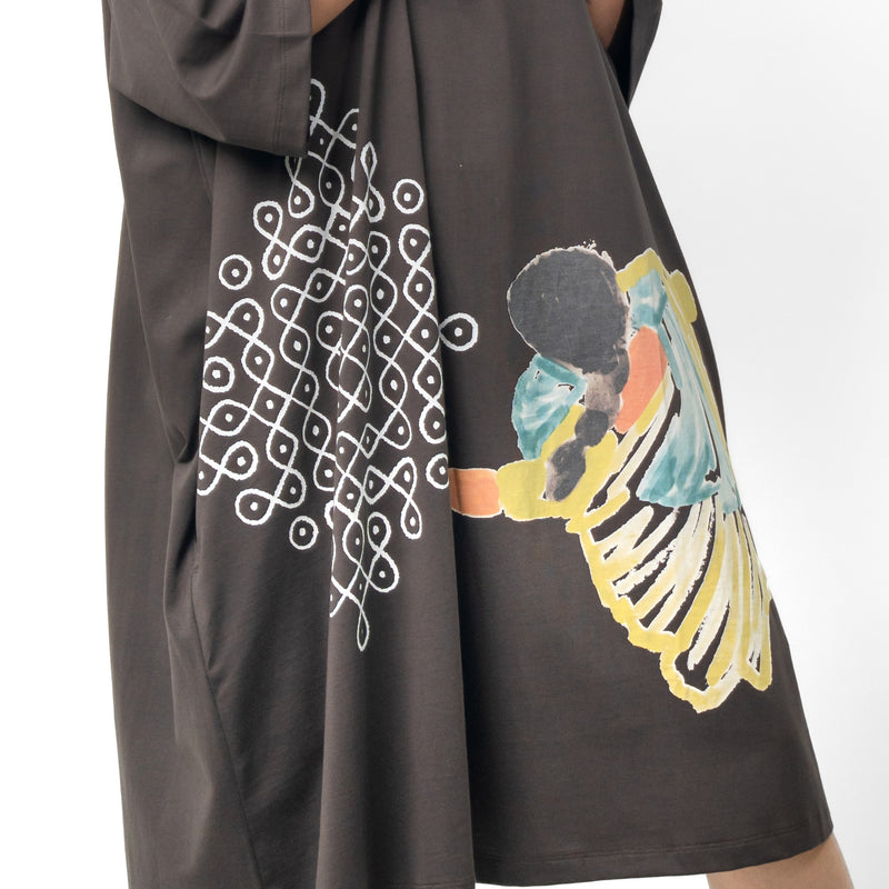 Brown Oversized comfy Indian Heritage Tee