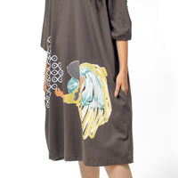 Brown Oversized comfy Indian Heritage Tee