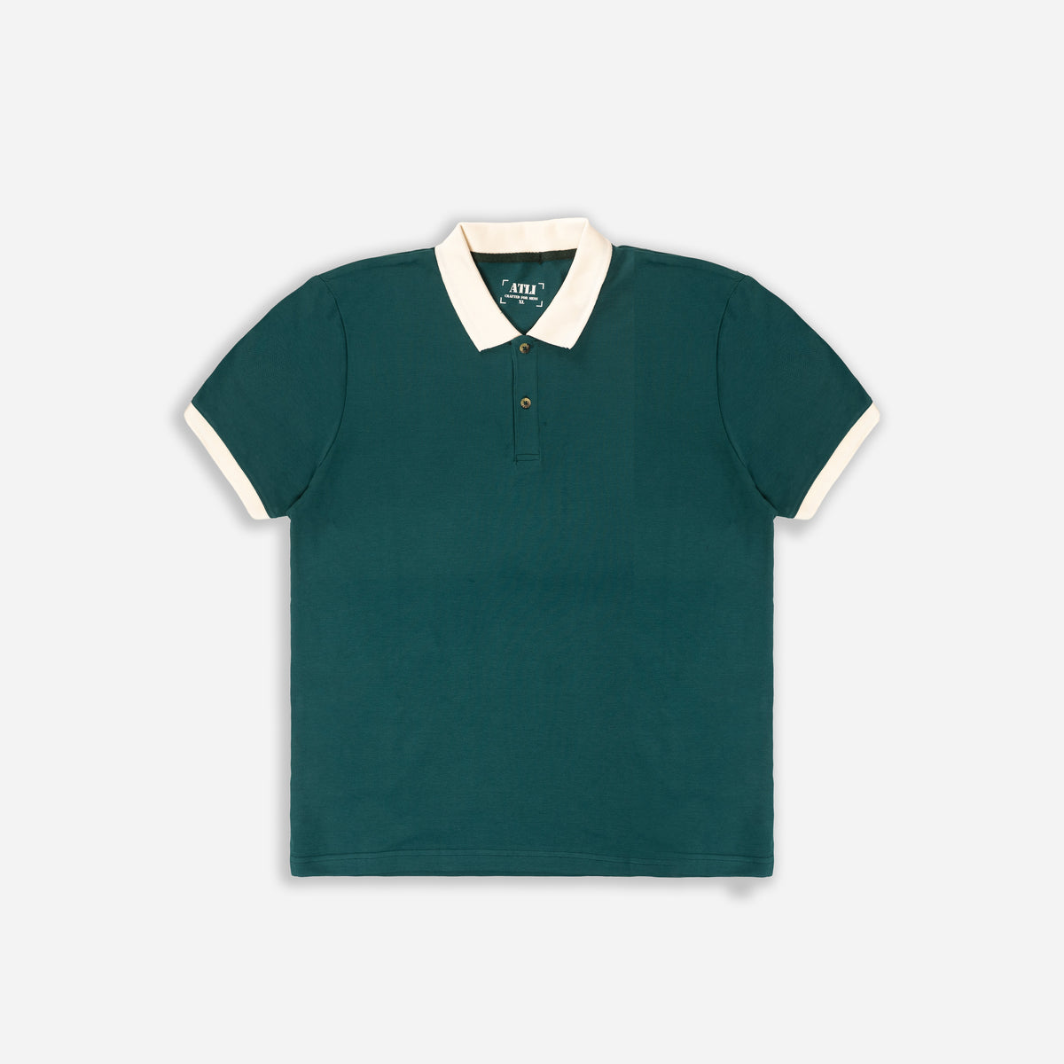 Men’s Solid Dark Green Cotton Polo T-Shirt