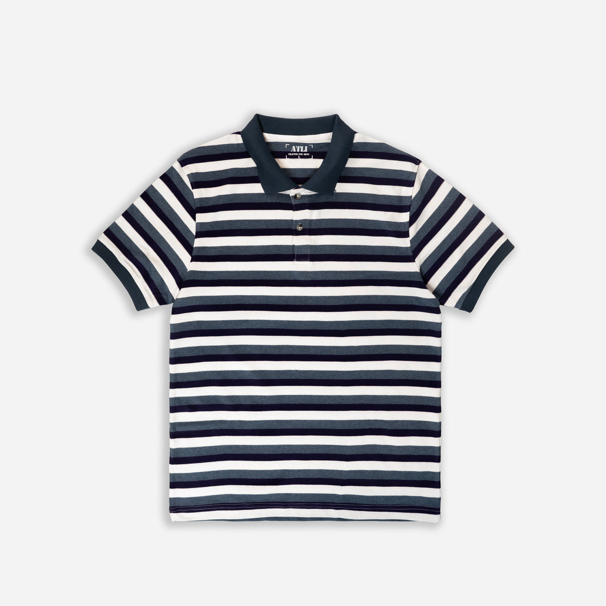 Classic Striped Cotton Polo T-Shirt