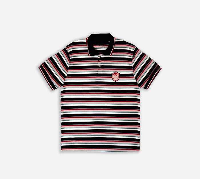 Classic Striped Cotton Polo T-Shirt