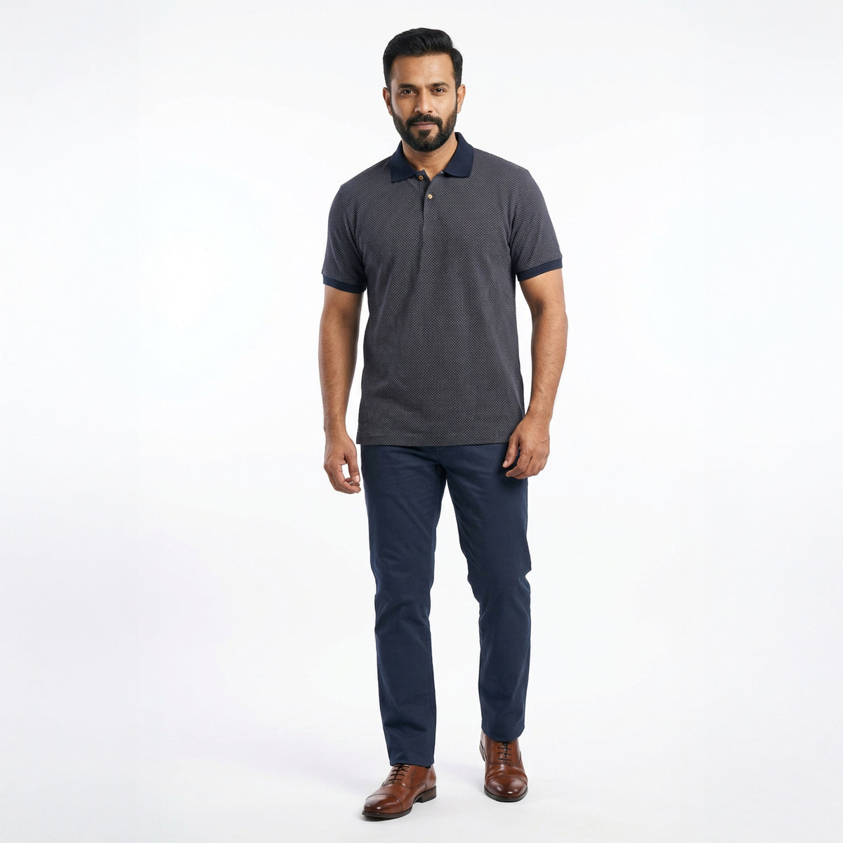 Textured Classic Polo T-Shirt